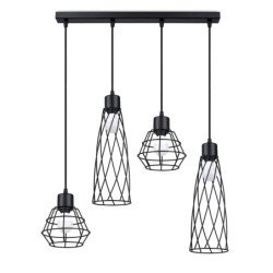 Lampe suspendue Chiara 4L noir