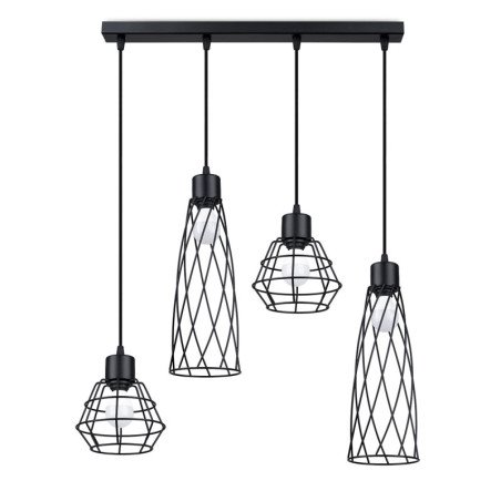 Lampe suspendue Chiara 4L noir
