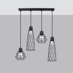 Lampe suspendue Chiara 4L noir