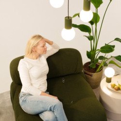 Lampe à poser Orbis vert olive