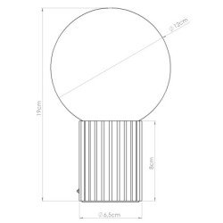 Lampe à poser Orbis taupe