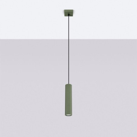 Lampe suspendue Onyx 1 vert olive