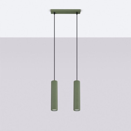 Lampe suspendue Onyx 2 vert olive