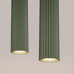 Lampe suspendue Onyx 2 vert olive
