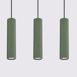 Lampe suspendue Onyx 3L vert olive