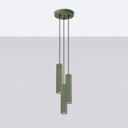 Lampe suspendue Onyx 3P vert olive