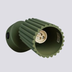 Applique Onyx vert olive avec interrupteur