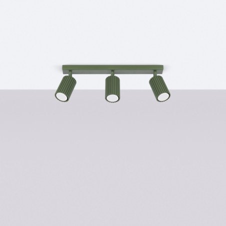 Plafonnier Onyx 3L vert olive