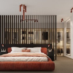 Plafonnier Onyx 40 rouge ocre