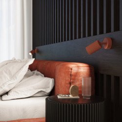 Plafonnier Onyx 60 rouge ocre