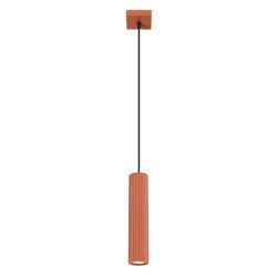 Lampe suspendue Onyx 1 rouge ocre