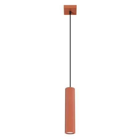 Lampe suspendue Onyx 1 rouge ocre