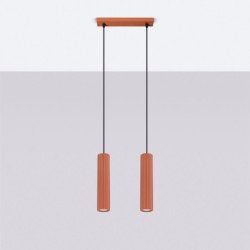 Lampe suspendue Onyx 2 rouge ocre