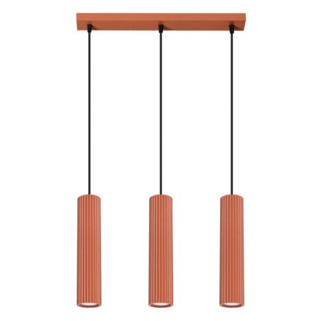 Lampe suspendue Onyx 3L rouge ocre