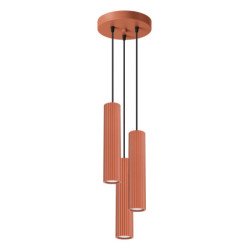 Lampe suspendue Onyx 3P rouge ocre