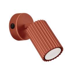 Applique Onyx rouge ocre avec interrupteur