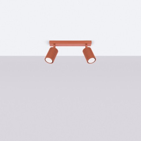Plafonnier Onyx 2 rouge ocre