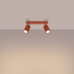 Plafonnier Onyx 2 rouge ocre