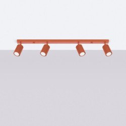 Plafonnier Onyx 4L rouge ocre