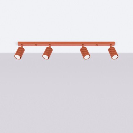 Plafonnier Onyx 4L rouge ocre