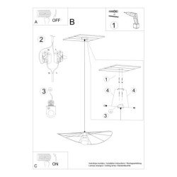 Lampe suspendue Solis 70 noir