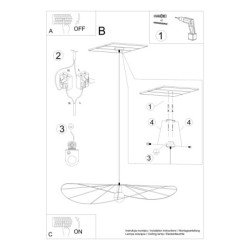 Lampe suspendue Solis 110 noir