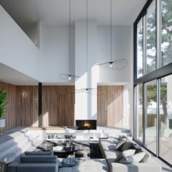 Lampe suspendue Solis 140 noir