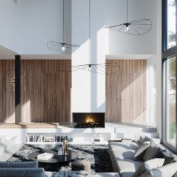 Lampe suspendue Solis 140 noir