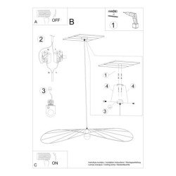 Lampe suspendue Solis 140 noir