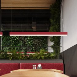 Lampe suspendue Oris rose LED 3000K