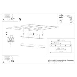 Plafonnier Vesta 200 gris