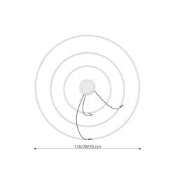 Lustre Nyra 3 55/78/110 noir 3000K