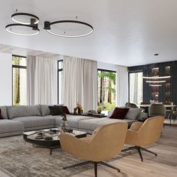 Lustre Nyra 3 55/78/110 noir 3000K