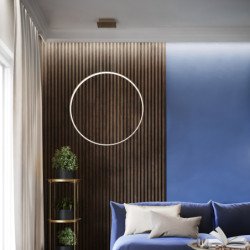 Lampe suspendue Nyra 78 doré 4000K