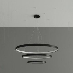 Lustre Nyra 3 55/78/110 noir LED 4000K