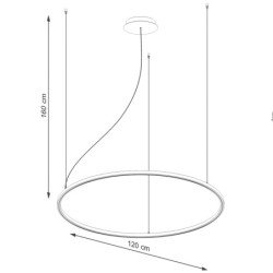 Lustre Selis 120 noir LED 3000K