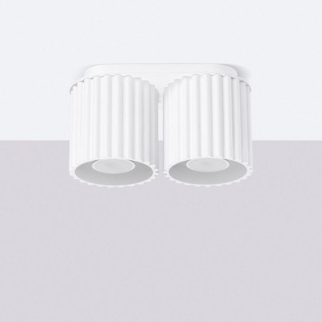 Plafonnier Aurélis 2 blanc GU10