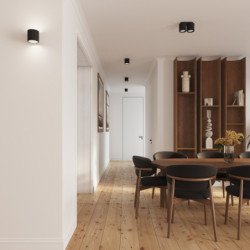 Plafonnier Aurélis 2 noir GU10