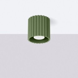 Plafonnier Aurélis 1 vert olive GU10