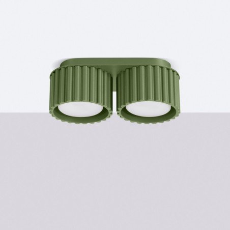 Plafonnier Aurélis 2 vert olive Gx53