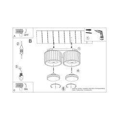 Plafonnier Aurélis 2 outremer Gx53