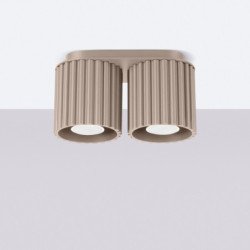 Plafonnier Aurélis 2 taupe GU10