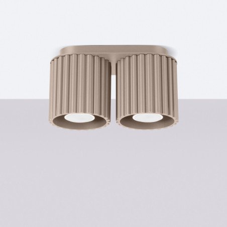 Plafonnier Aurélis 2 taupe GU10
