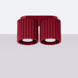 Plafonnier Aurélis 2 bordeaux GU10