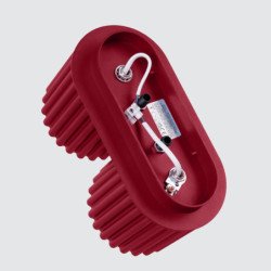 Plafonnier Aurélis 2 bordeaux GU10