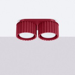 Plafonnier Aurélis 2 bordeaux Gx53