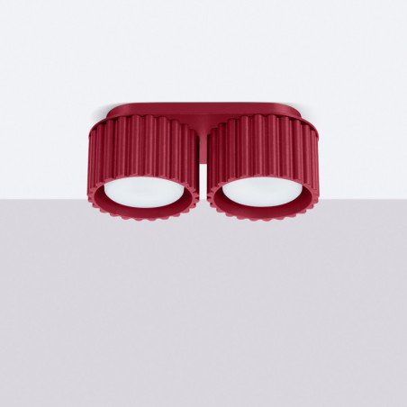 Plafonnier Aurélis 2 bordeaux Gx53