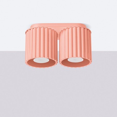 Plafonnier Aurélis 2 peach GU10