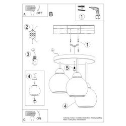 Lustre Altair 3 noir