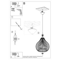 Lampe suspendue Aphelion bois